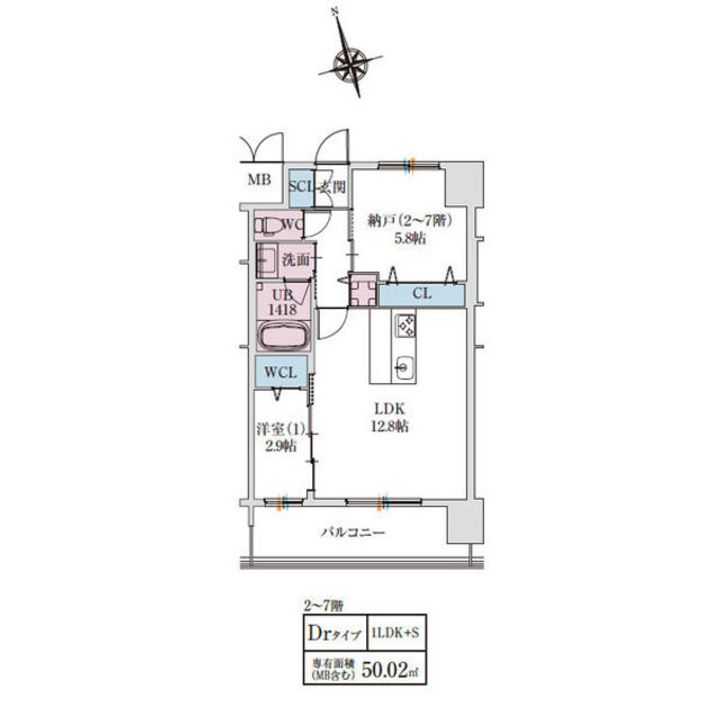 スプランディッドライズ新大阪ノースの間取り