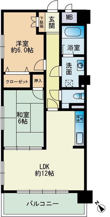 アルファウイング高宮東の間取り