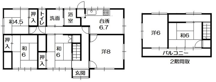 群馬県安中市松井田町人見(一戸建)の賃貸物件の間取り