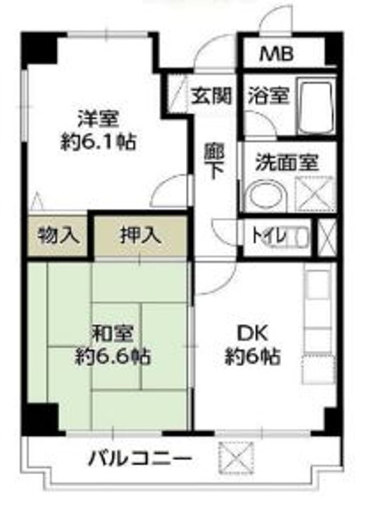 大阪府泉大津市旭町(アパート)の賃貸物件の間取り