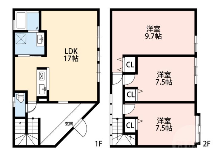 大阪府吹田市寿町1(一戸建)の賃貸物件の間取り