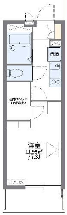 レオパレスフローラ小山の間取り