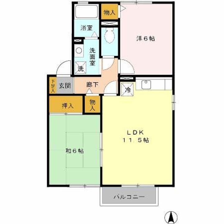 兵庫県西脇市和田町(アパート)の賃貸物件の間取り
