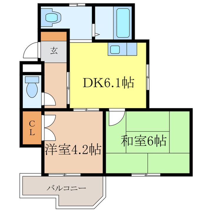愛知県名古屋市名東区藤里町(マンション)の賃貸物件の間取り