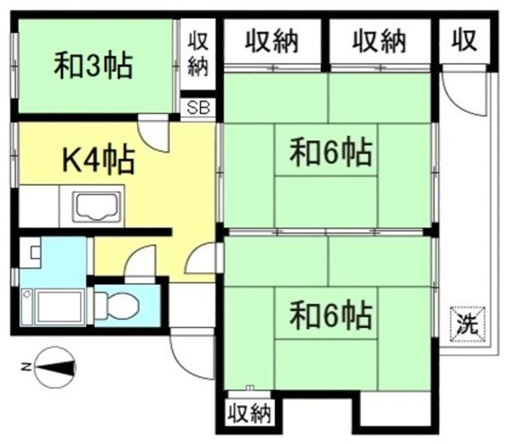 東京都世田谷区北烏山3(マンション)の賃貸物件の間取り