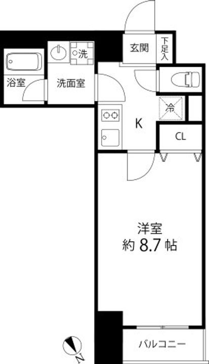 神奈川県横浜市都筑区茅ケ崎中央(マンション)の賃貸物件の間取り