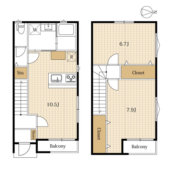 オークレジデンス三田綱町の間取り