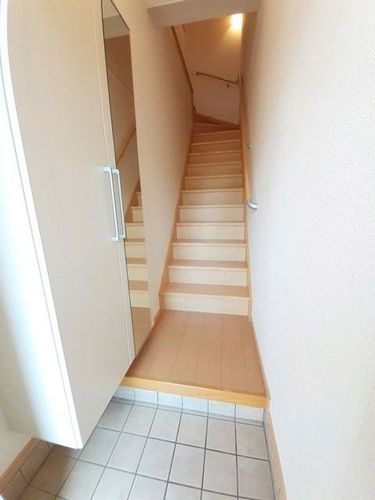 新潟県長岡市吉崎(アパート)の賃貸物件の玄関