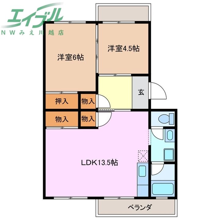 江場ハイツの間取り