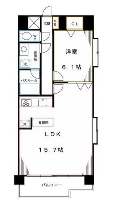 東京都中野区本町3(マンション)の賃貸物件の間取り