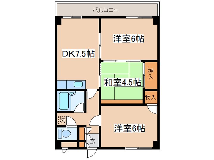 ハイツテクノスの間取り