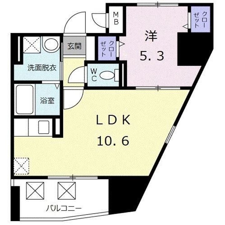 東京都文京区白山2(マンション)の賃貸物件の間取り