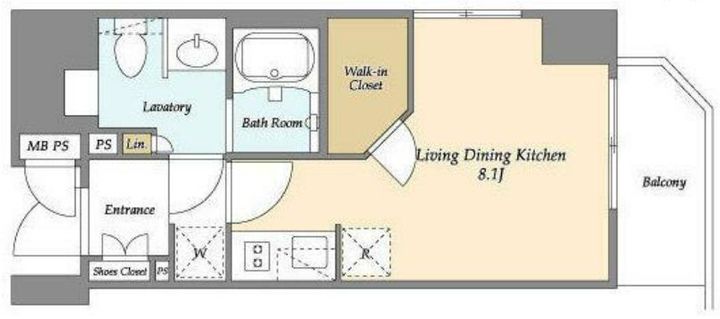 東京都墨田区緑3(マンション)の賃貸物件の間取り