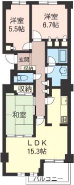 コモア六浦の間取り