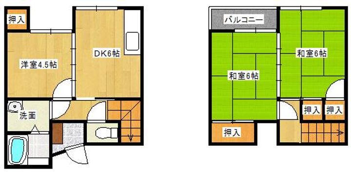 コーポかたまちの間取り
