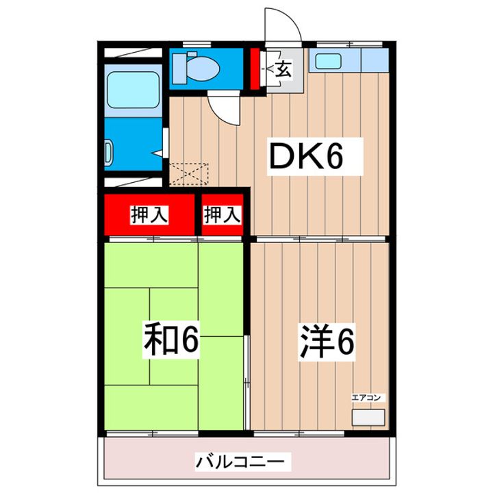 茨城県日立市大久保町4(アパート)の賃貸物件の間取り