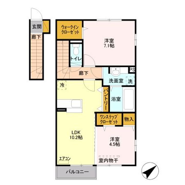 埼玉県さいたま市西区大字指扇(アパート)の賃貸物件の間取り