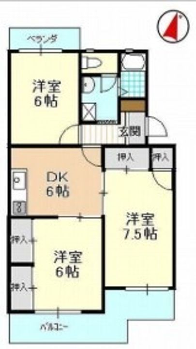 静岡県浜松市中央区和田町(マンション)の賃貸物件の間取り