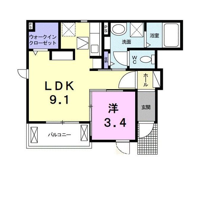 カセッタ Mの間取り