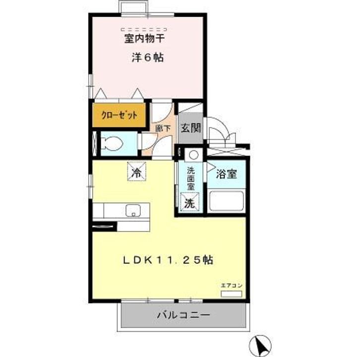新潟県長岡市笹崎3(アパート)の賃貸物件の間取り