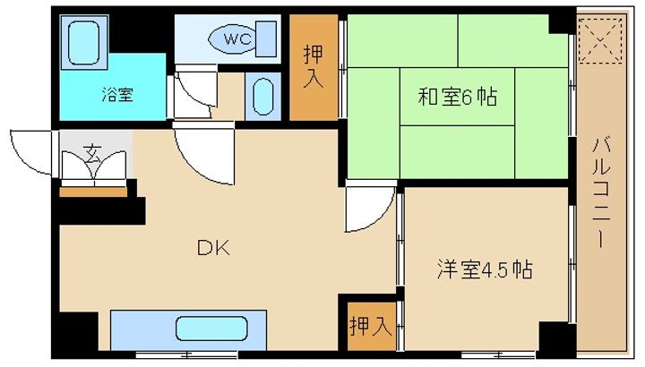 グランディア北野の間取り