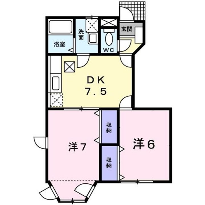 クレストール新城Cの間取り