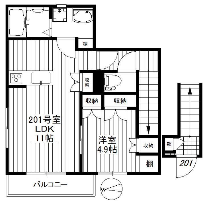 ヴォーノング三軒茶屋の間取り
