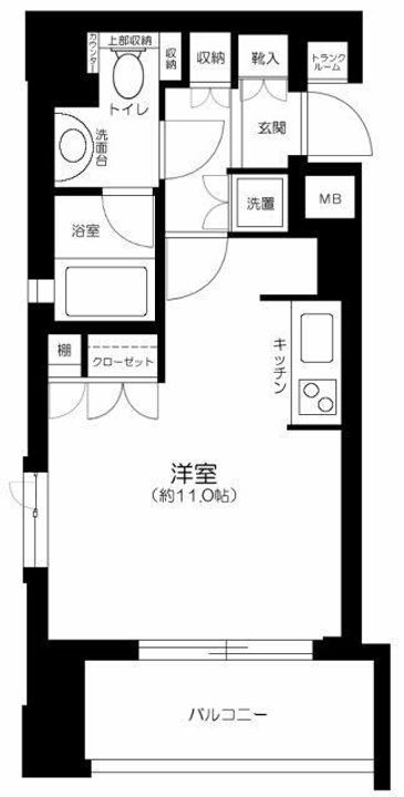 東京都新宿区西早稲田3(マンション)の賃貸物件の間取り