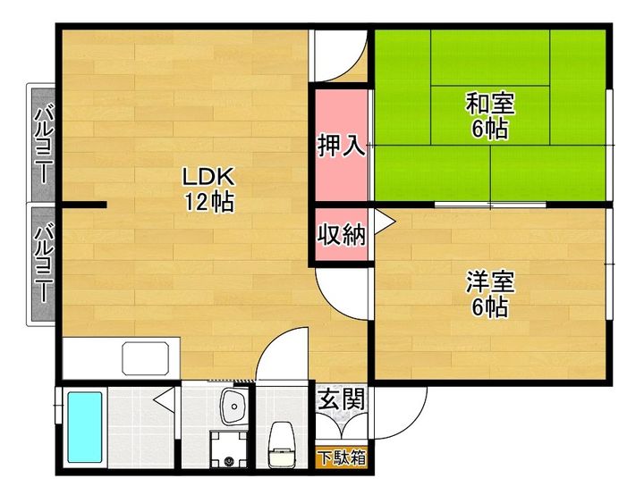 ロアールA棟の間取り