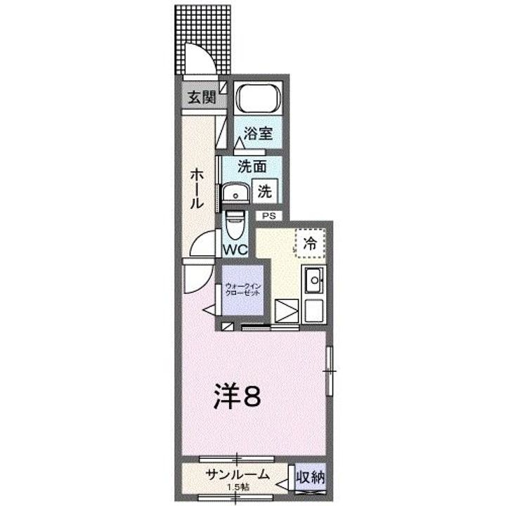 福島県いわき市小名浜南富岡字富士前(アパート)の賃貸物件の間取り
