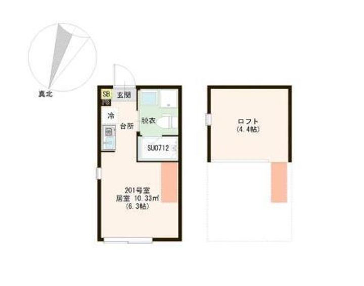 東京都練馬区石神井町8(アパート)の賃貸物件の間取り