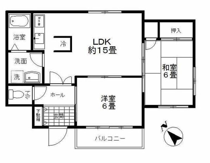 埼玉県川口市鳩ヶ谷本町3(マンション)の賃貸物件の間取り