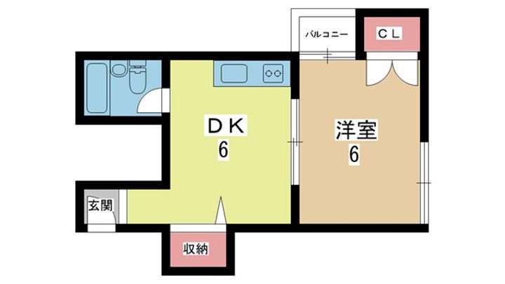 大阪府豊中市中桜塚2(マンション)の賃貸物件の間取り
