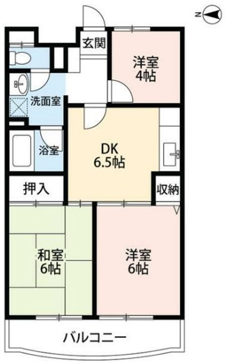 フルール三神 三番館の間取り