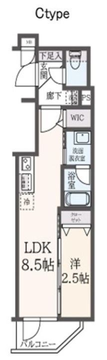 ハーモニーレジデンス東新宿の間取り