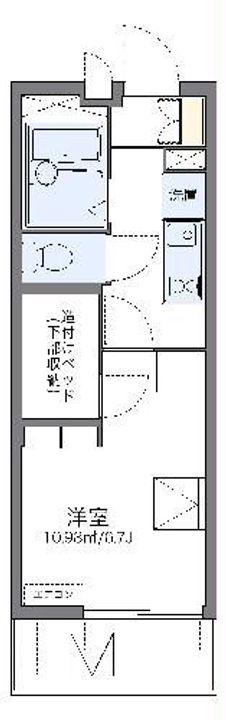 レオパレスひまわりの間取り