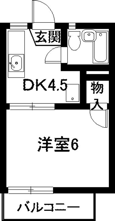 愛知県名古屋市北区清水1(アパート)の賃貸物件の間取り