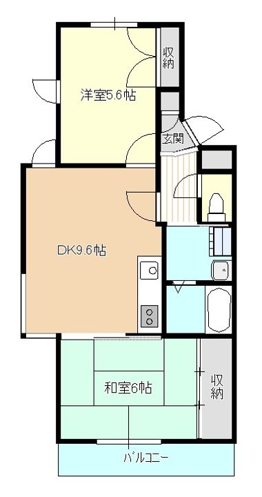 広島県竹原市中央1(マンション)の賃貸物件の間取り