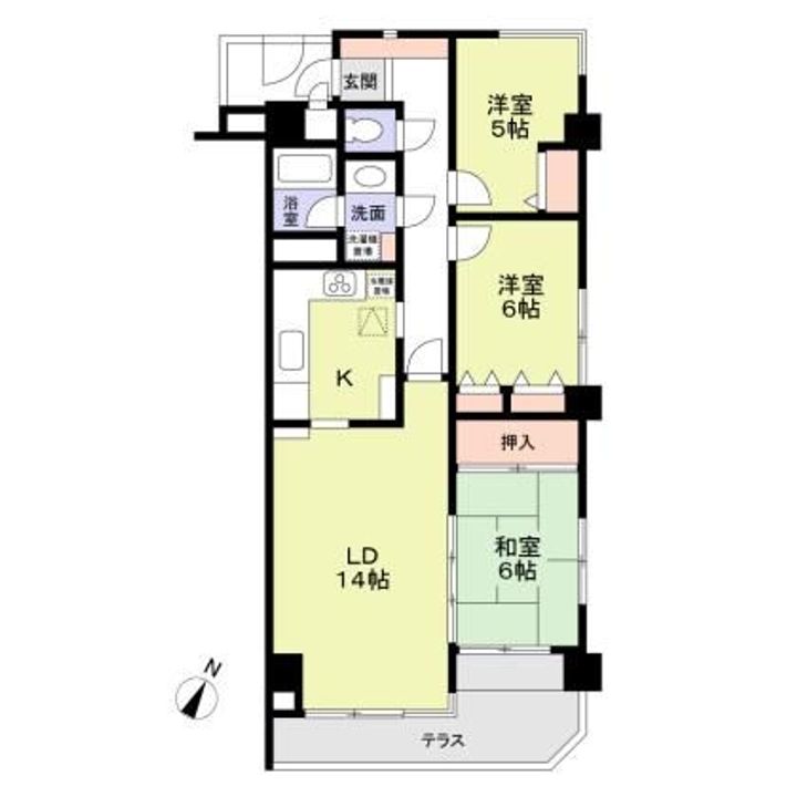 神奈川県横浜市中区山手町(マンション)の賃貸物件の間取り