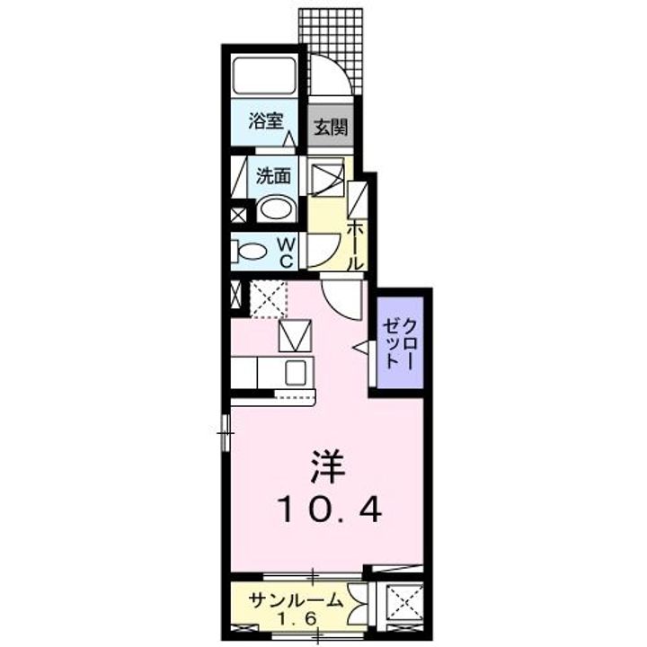 福島県いわき市小名浜大原字東橋本(アパート)の賃貸物件の間取り