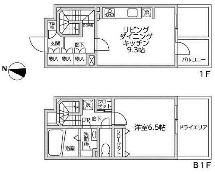 東京都新宿区西新宿4(マンション)の賃貸物件の間取り