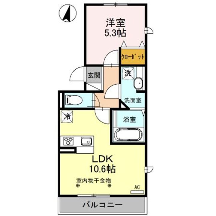 埼玉県入間市鍵山2(アパート)の賃貸物件の間取り