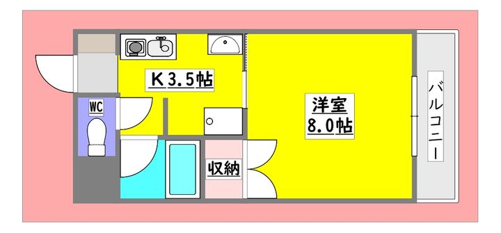 広島県東広島市西条町田口(アパート)の賃貸物件の間取り