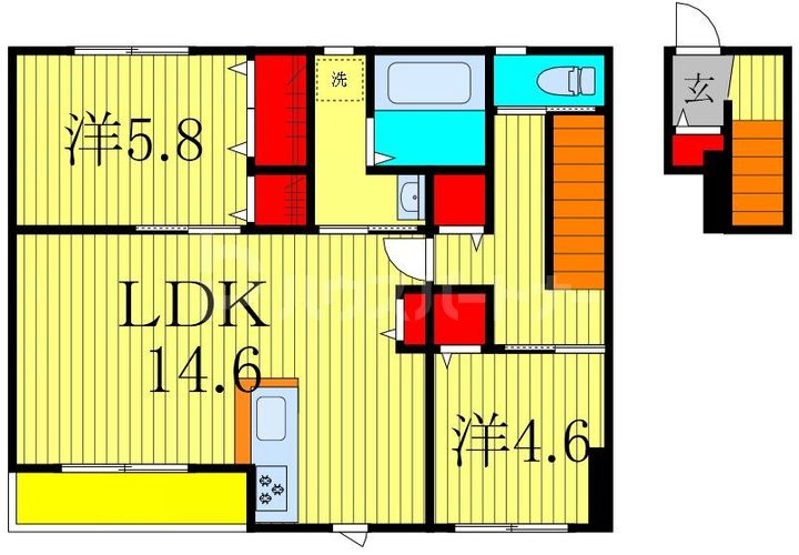 ポプリ中山(子育て支援型共同住宅)の間取り
