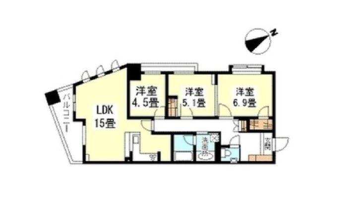 THEパームス代々木上原コスモテラスの間取り