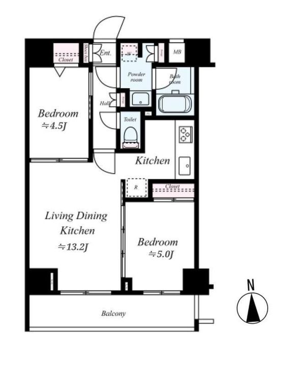 東京都荒川区西日暮里1(マンション)の賃貸物件の間取り
