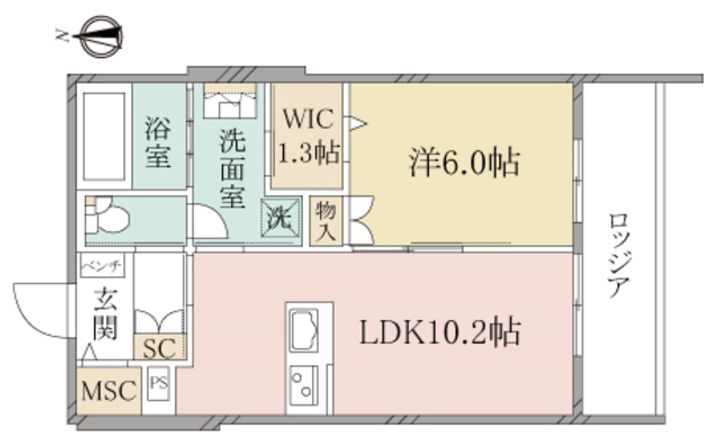 (シニア限定)ヘーベルヴィレッジ下高井戸の間取り