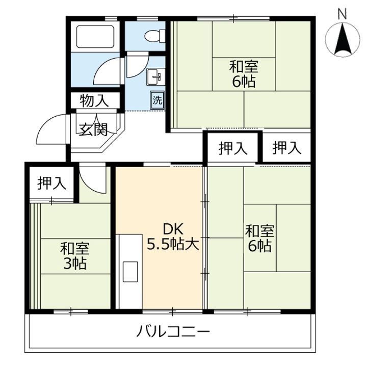 UR下大利の間取り