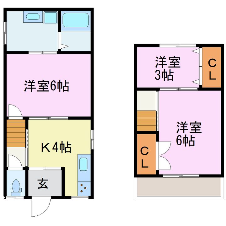 京都府京都市伏見区深草大亀谷内膳町(一戸建)の賃貸物件の間取り