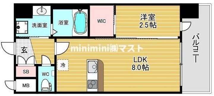 セレニテ南堀江エクラの間取り